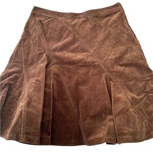 City DKNY corduroy brown skirt. Size 10.